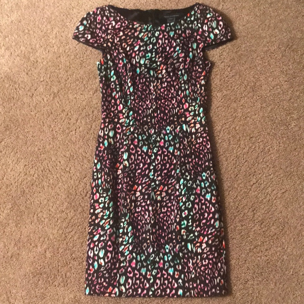 French connection multi-color print dress